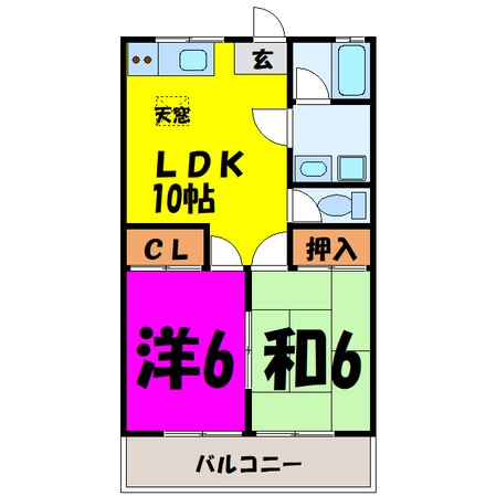 スカイハイツカネコの物件間取画像